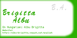 brigitta albu business card